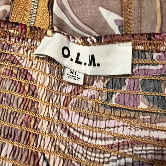 O.L.M. Size XL. Shirring Back. Long Raglan Sleeve. Ruffle. Halter. Zip. B110 - Picture 5 of 5